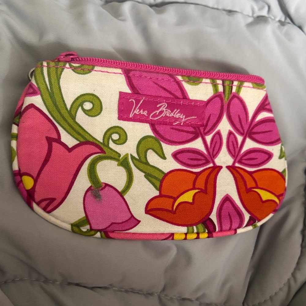 Vera Bradley Pink and Orange Floral Wallet